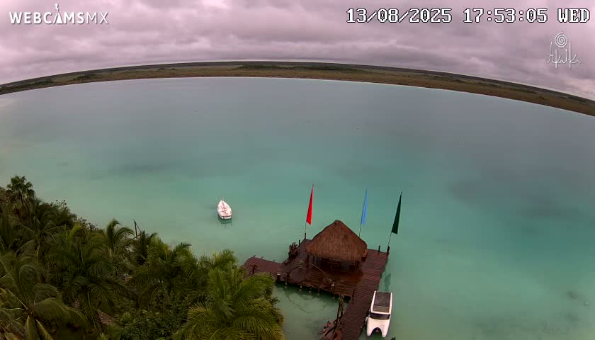 Laguna de Bacalar Lagoon Lake Akalki Live Cam - Bacalar,  Quintana Roo, Mexico