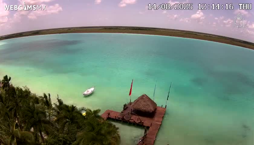 Laguna de Bacalar Lagoon Lake Akalki Live Cam - Bacalar,  Quintana Roo, Mexico