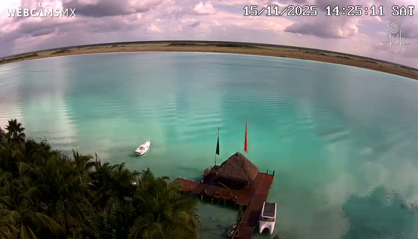 Laguna de Bacalar Lagoon Lake Akalki Live Cam - Bacalar,  Quintana Roo, Mexico