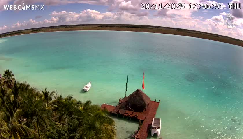 Laguna de Bacalar Lagoon Lake Akalki Live Cam - Bacalar,  Quintana Roo, Mexico