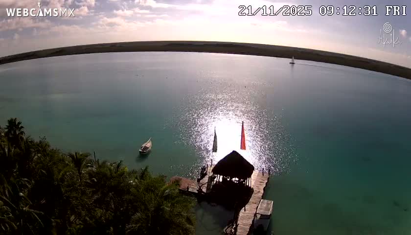 Laguna de Bacalar Lagoon Lake Akalki Live Cam - Bacalar,  Quintana Roo, Mexico