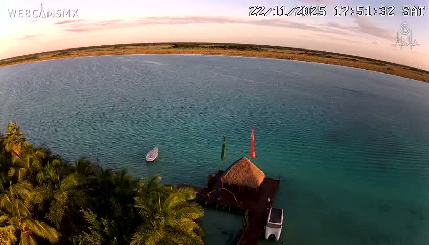 Laguna de Bacalar Lagoon Lake Akalki Live Cam - Bacalar,  Quintana Roo, Mexico