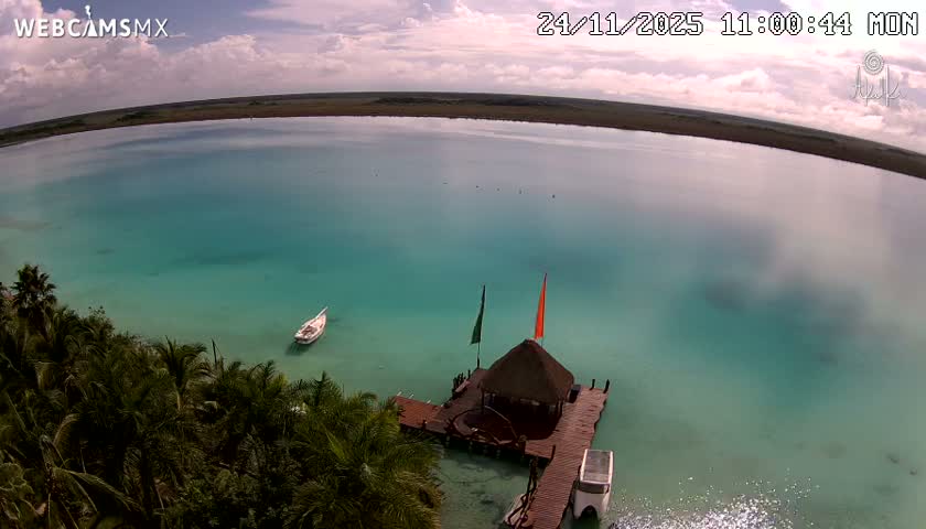 Laguna de Bacalar Lagoon Lake Akalki Live Cam - Bacalar,  Quintana Roo, Mexico