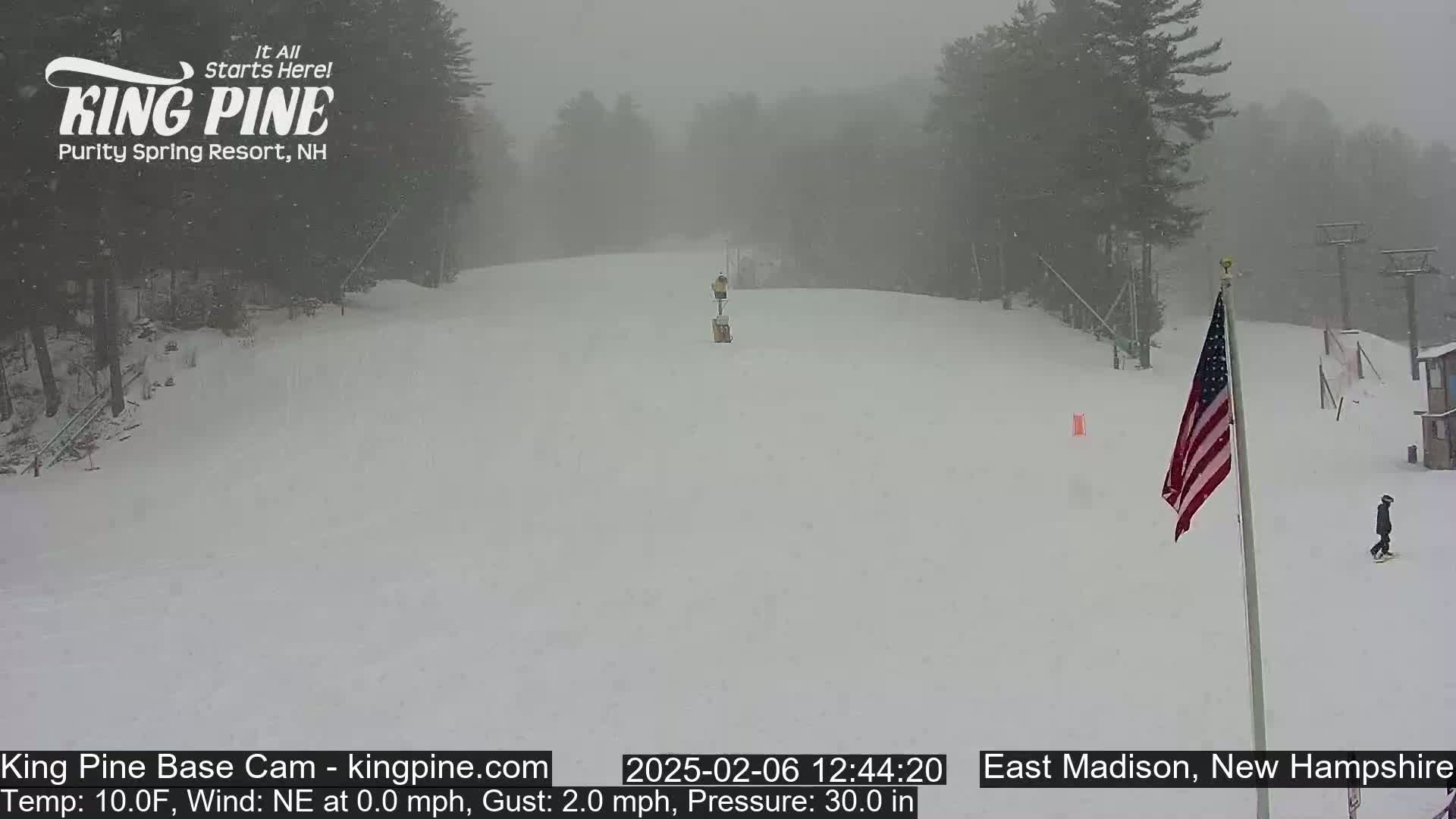 King Pine Base Ski Live Cam - Madison, New Hampshire, USA