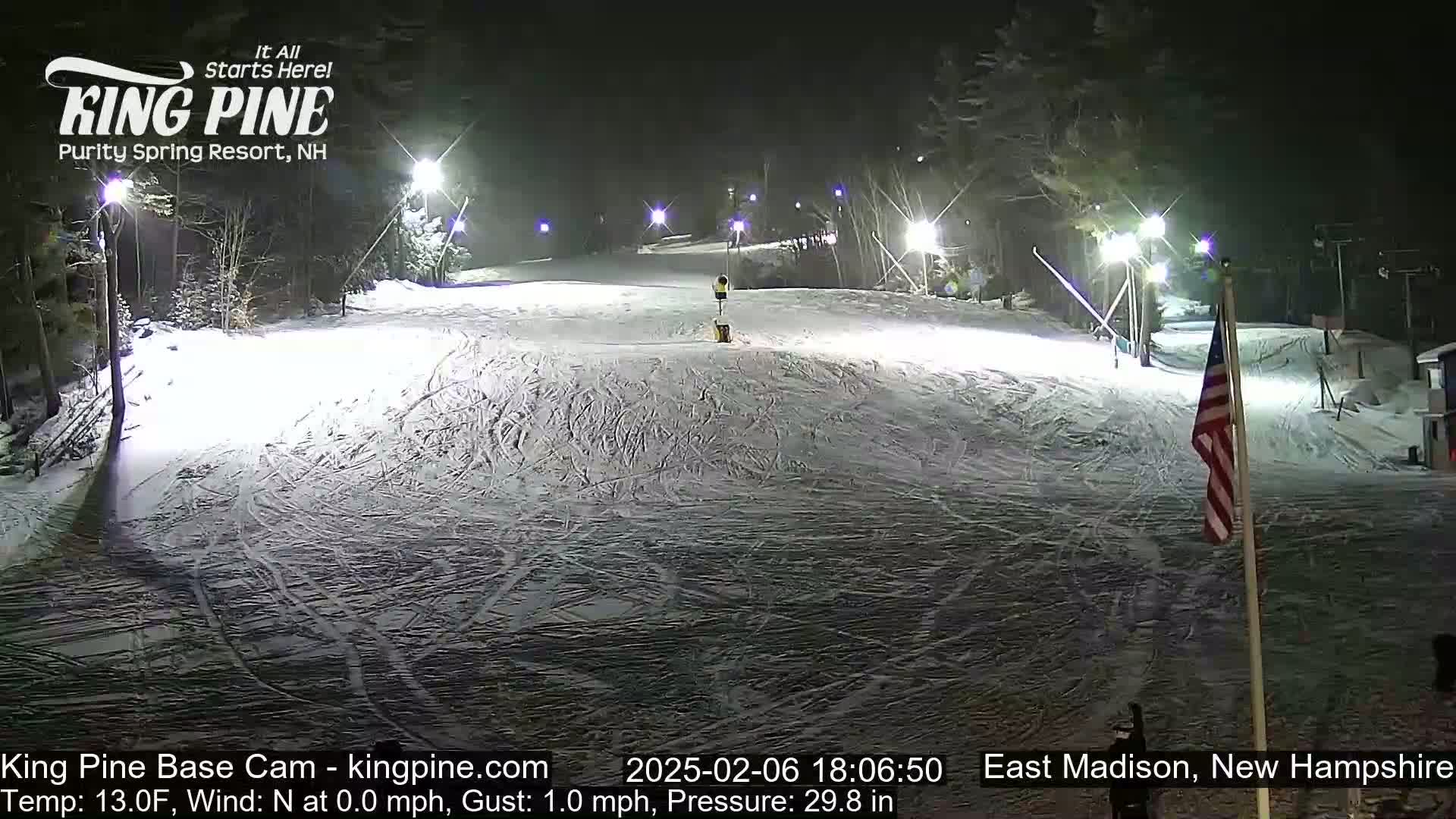 King Pine Base Ski Live Cam - Madison, New Hampshire, USA