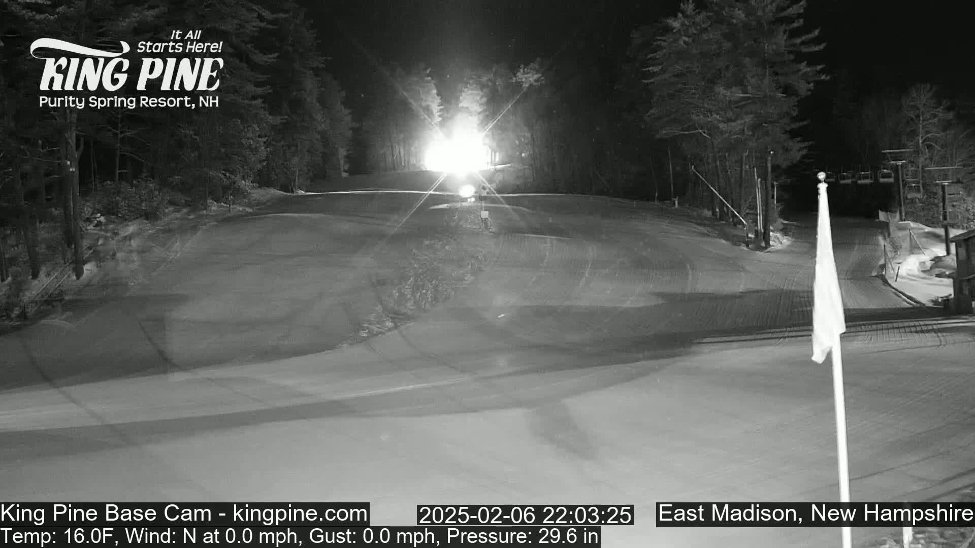 King Pine Base Ski Live Cam - Madison, New Hampshire, USA