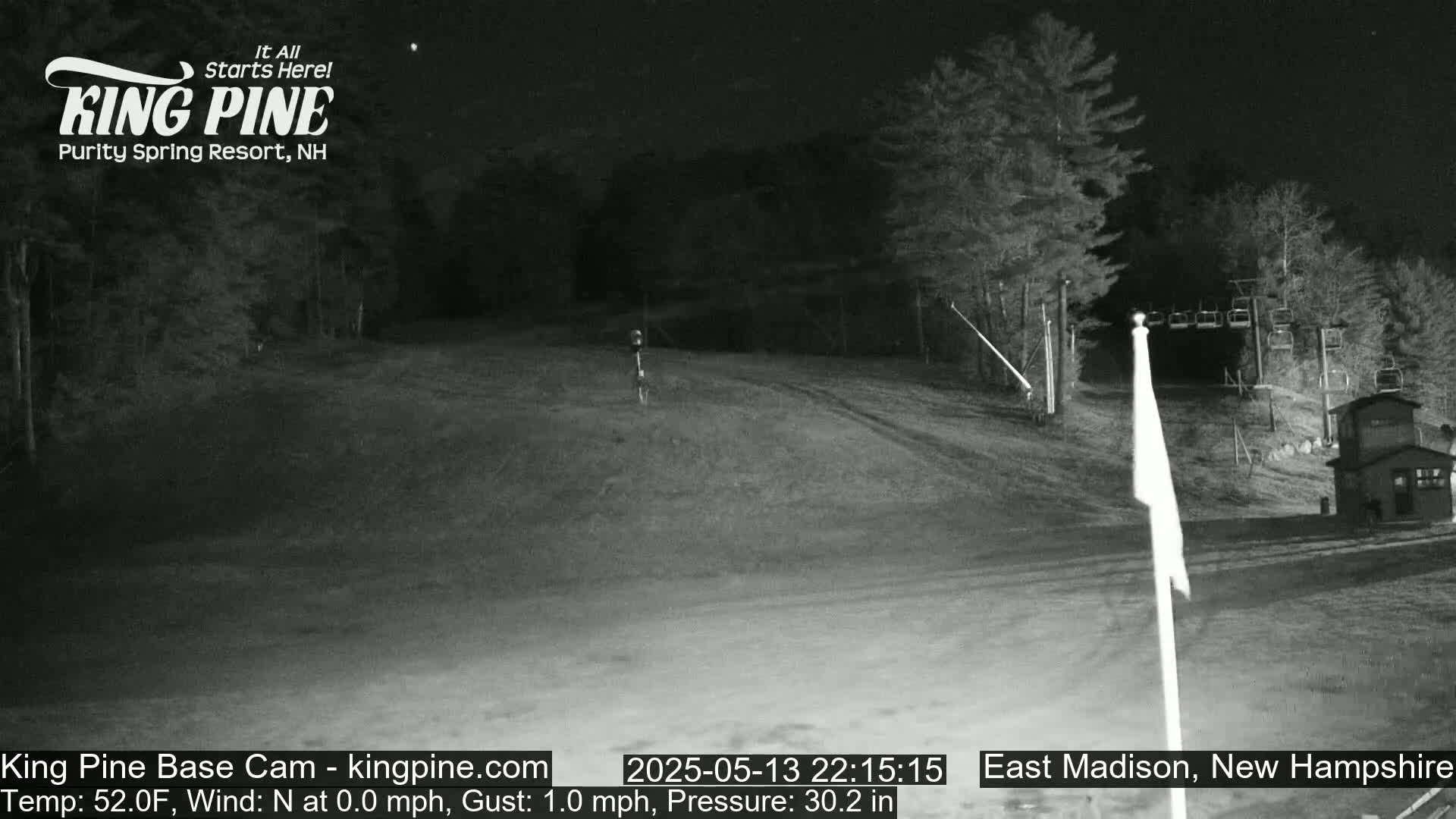 King Pine Base Ski Live Cam - Madison, New Hampshire, USA