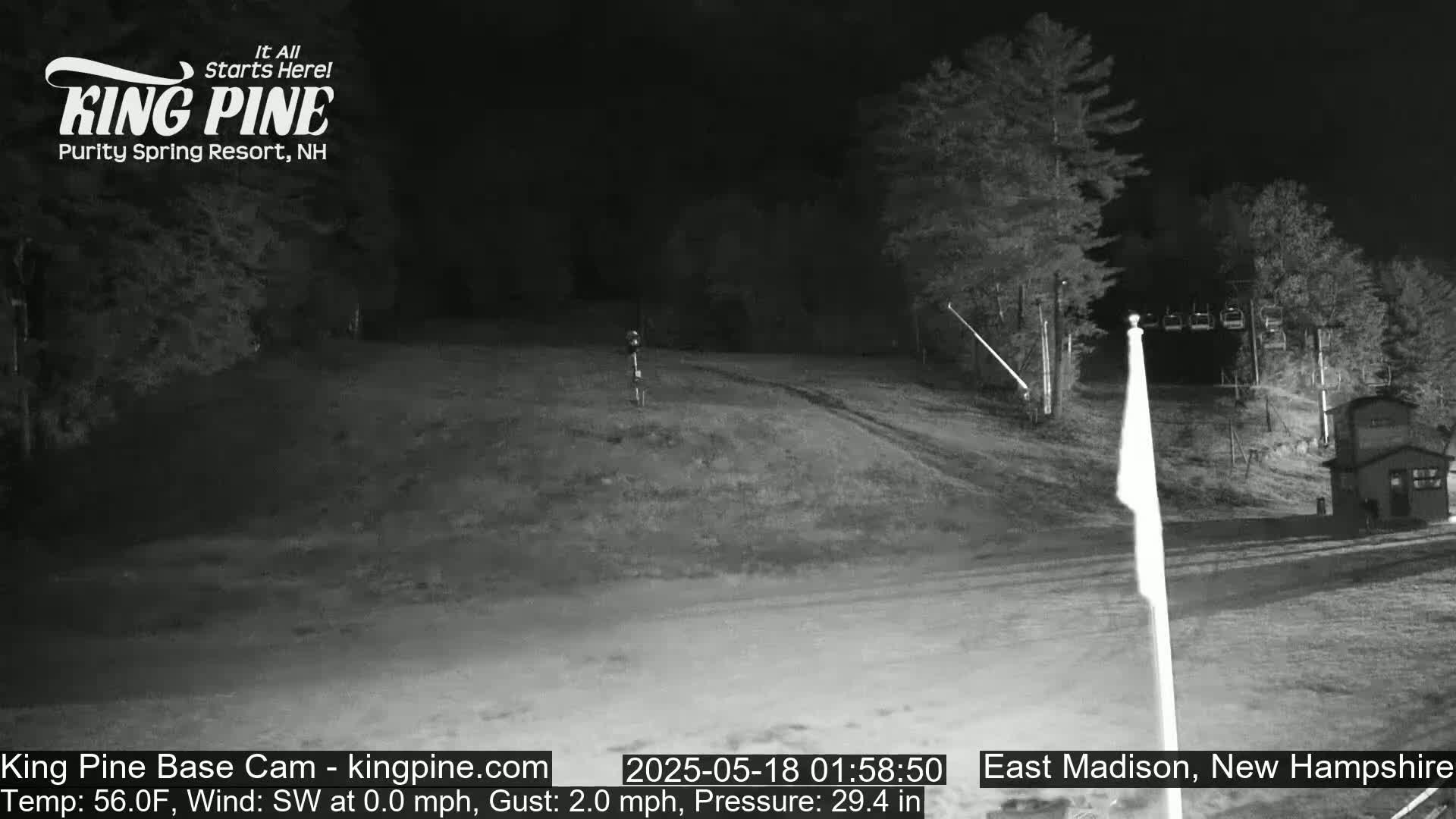 King Pine Base Ski Live Cam - Madison, New Hampshire, USA