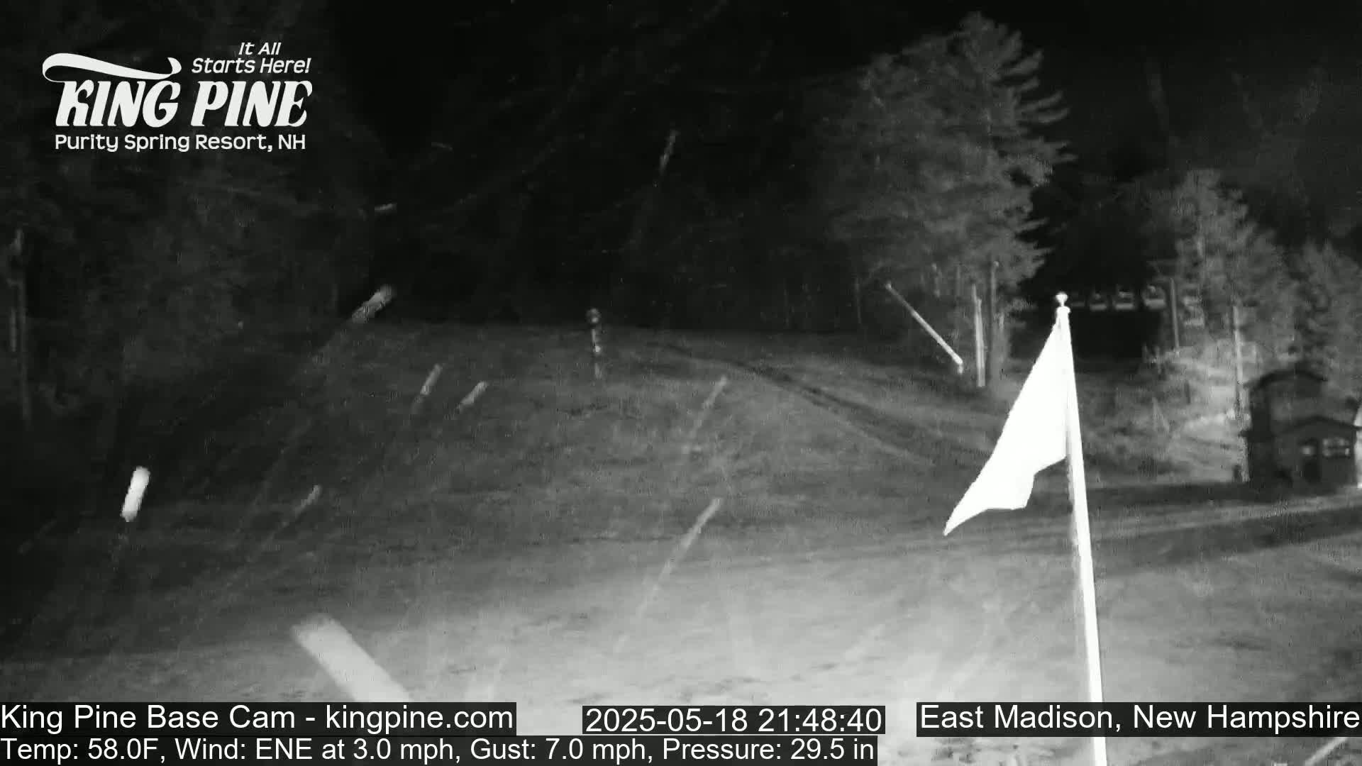 King Pine Base Ski Live Cam - Madison, New Hampshire, USA