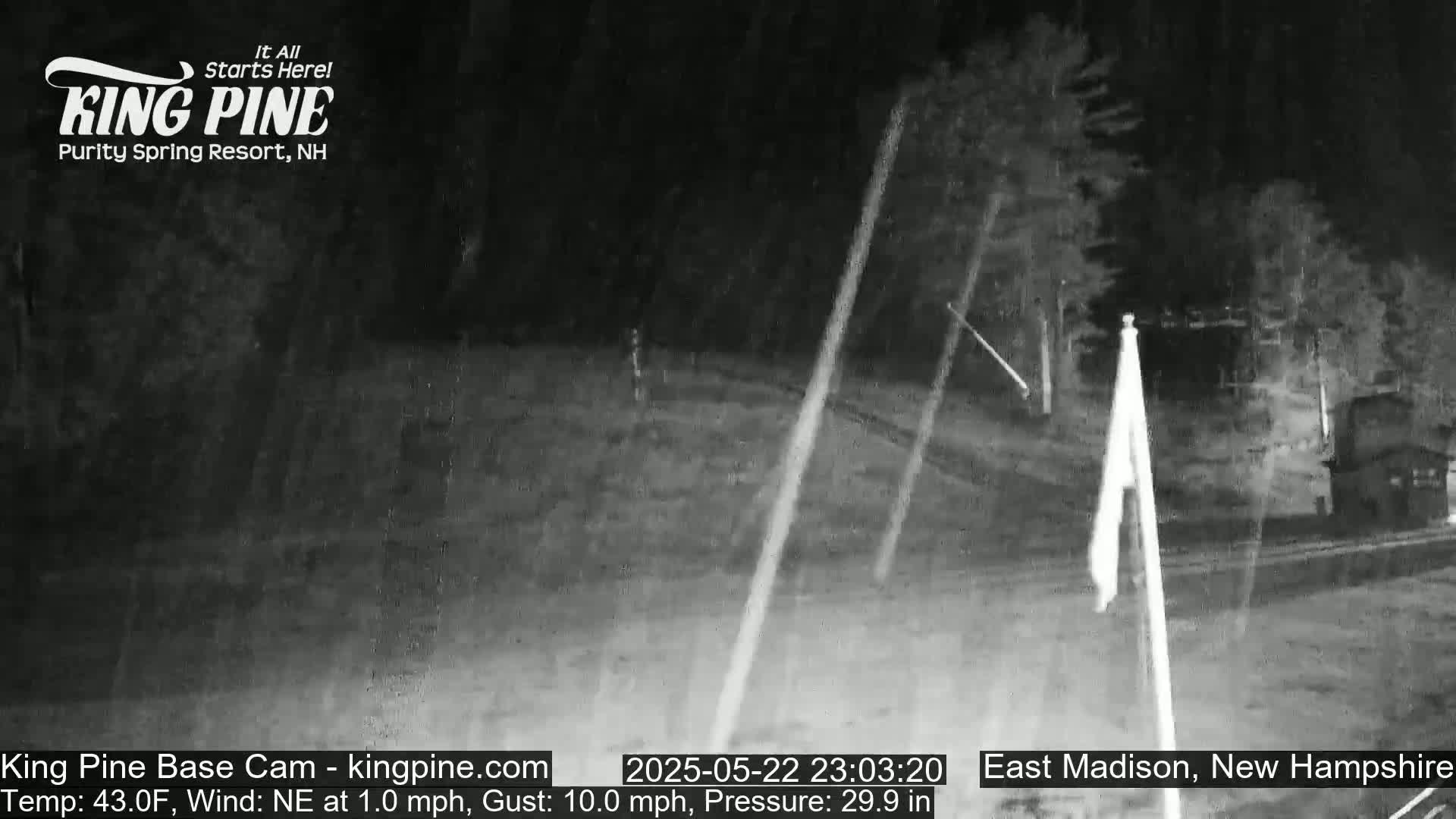 King Pine Base Ski Live Cam - Madison, New Hampshire, USA