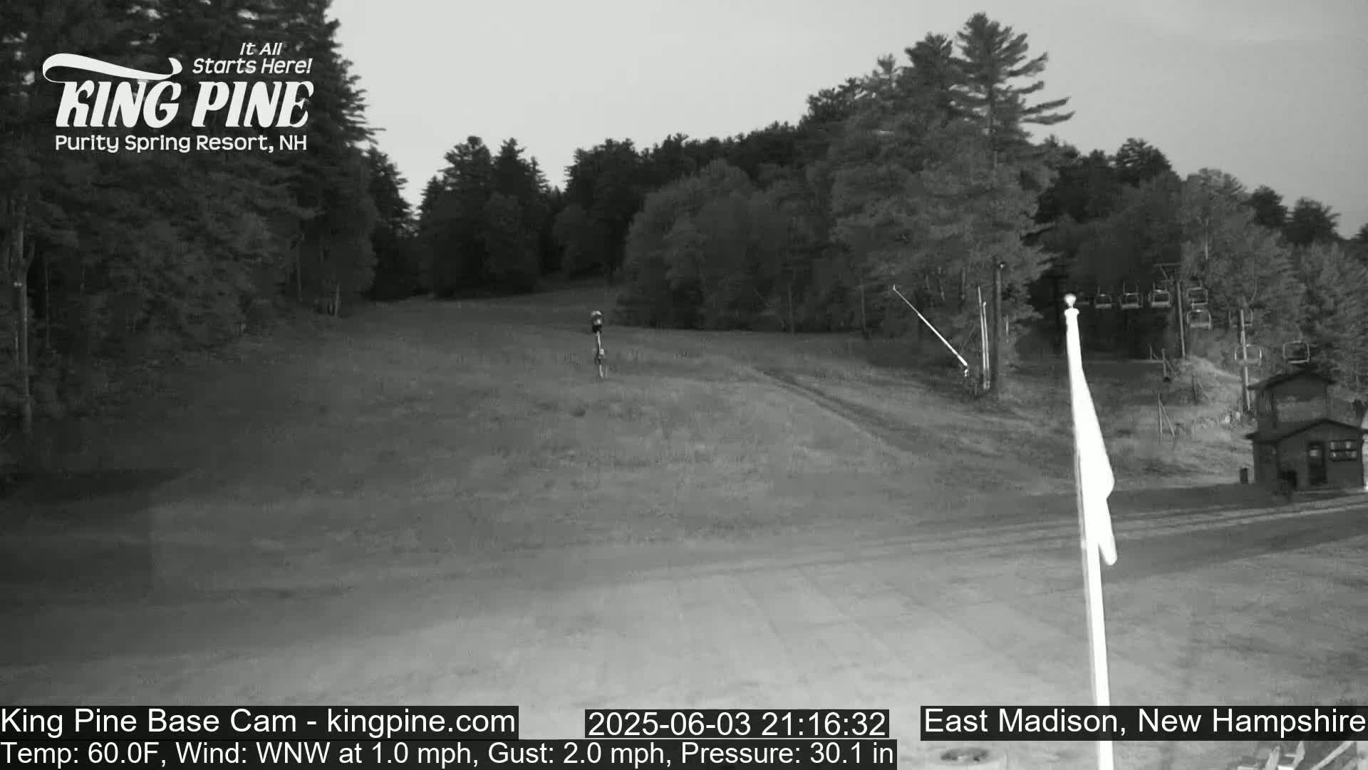 King Pine Base Ski Live Cam - Madison, New Hampshire, USA