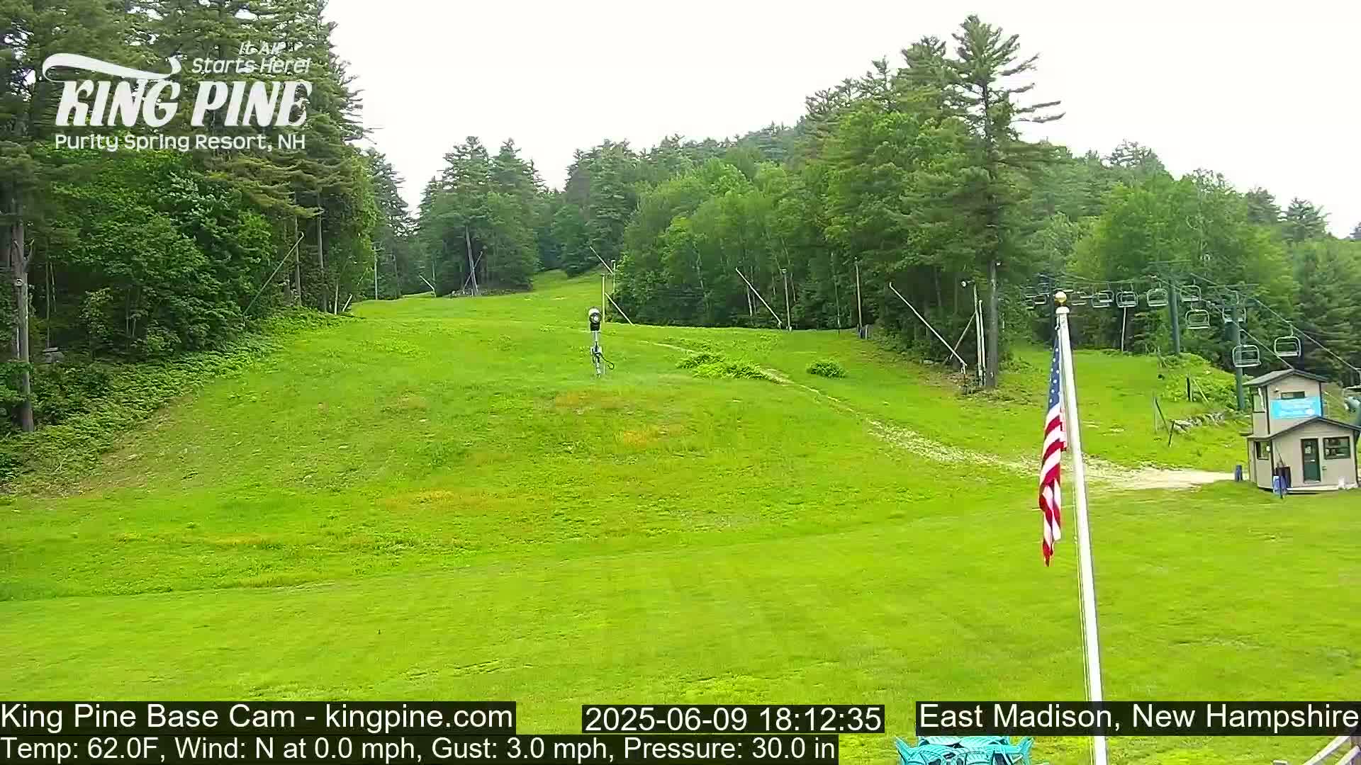 King Pine Base Ski Live Cam - Madison, New Hampshire, USA