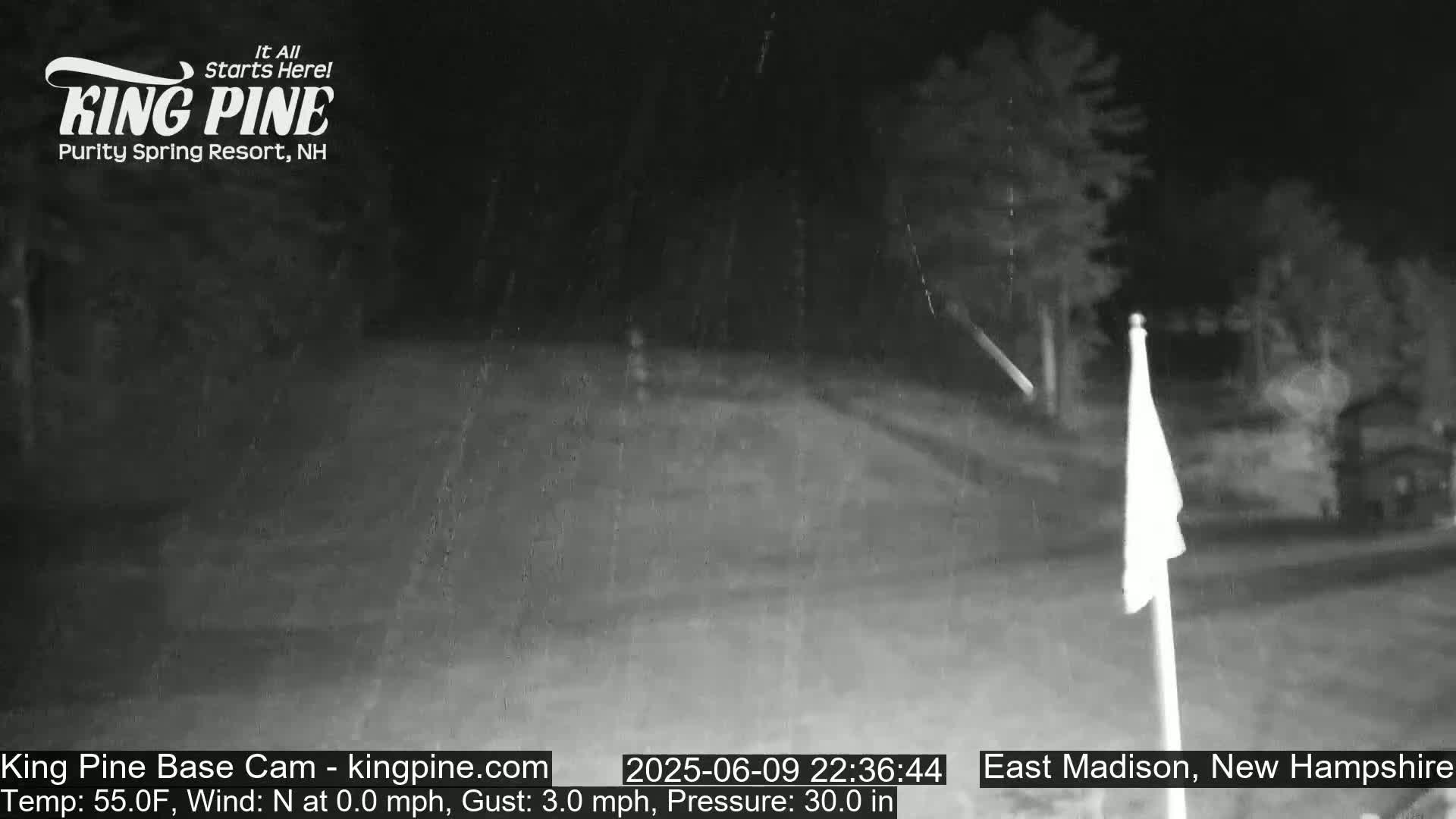 King Pine Base Ski Live Cam - Madison, New Hampshire, USA
