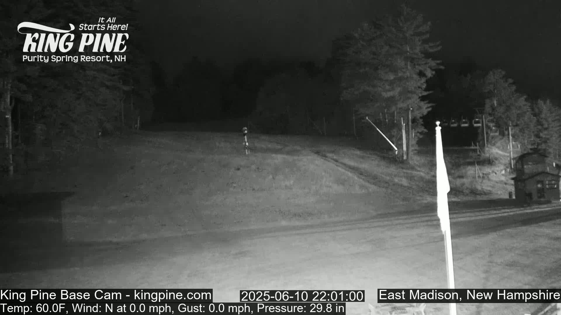 King Pine Base Ski Live Cam - Madison, New Hampshire, USA