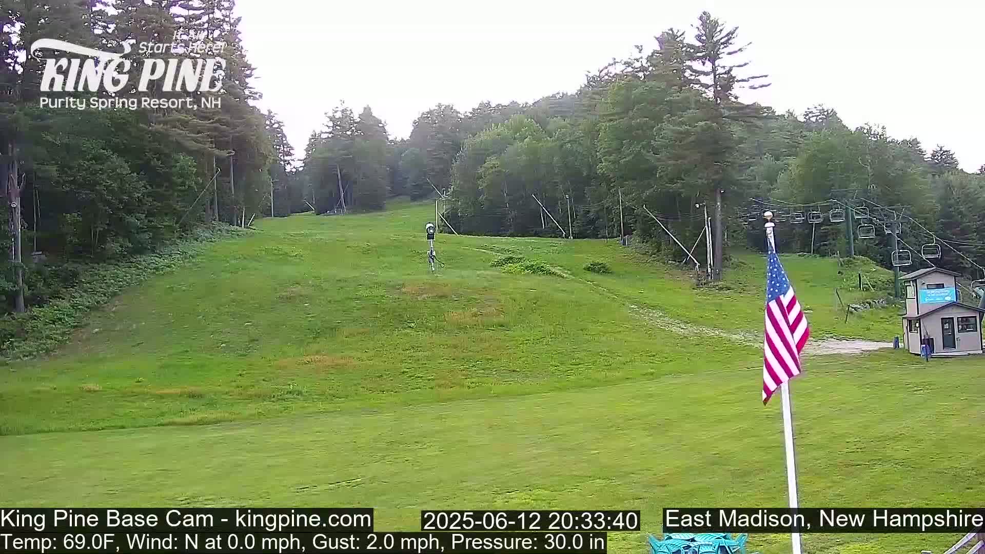 King Pine Base Ski Live Cam - Madison, New Hampshire, USA