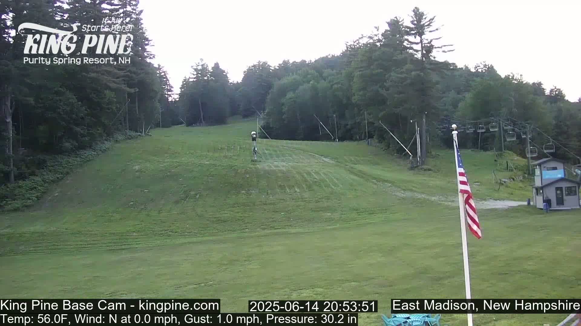 King Pine Base Ski Live Cam - Madison, New Hampshire, USA