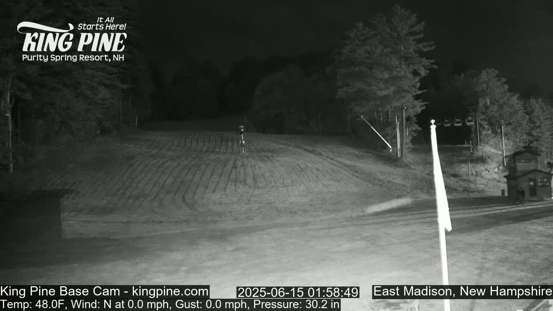 King Pine Base Ski Live Cam - Madison, New Hampshire, USA