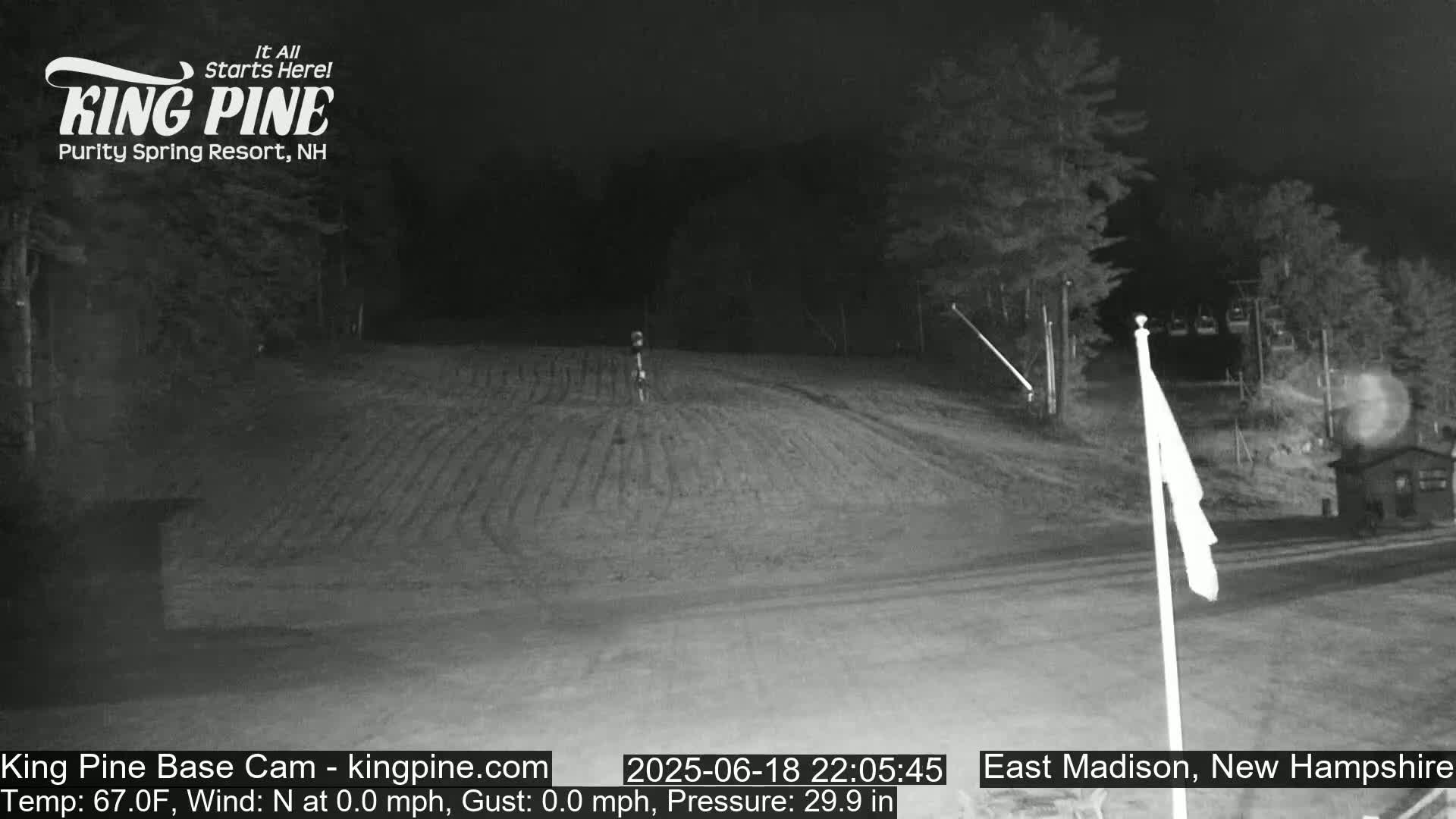 King Pine Base Ski Live Cam - Madison, New Hampshire, USA