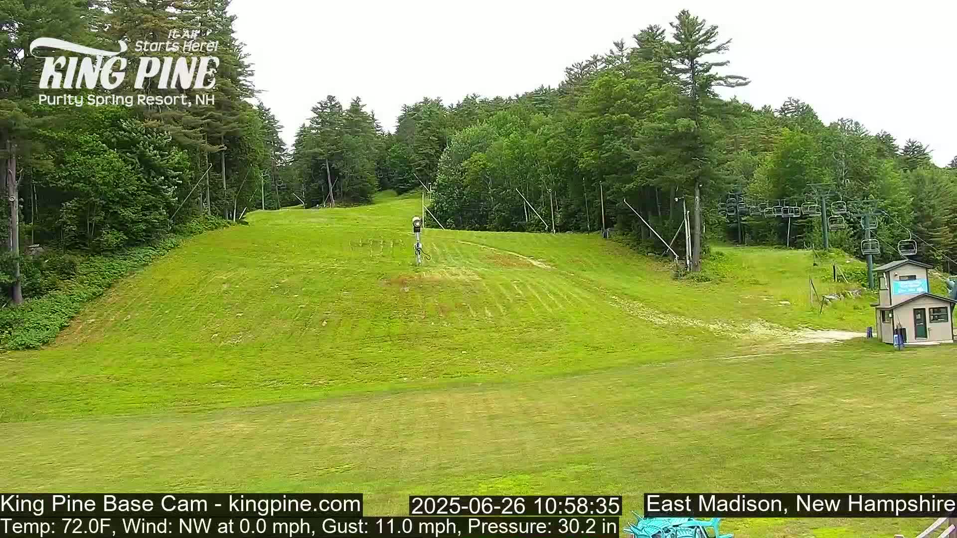 King Pine Base Ski Live Cam - Madison, New Hampshire, USA