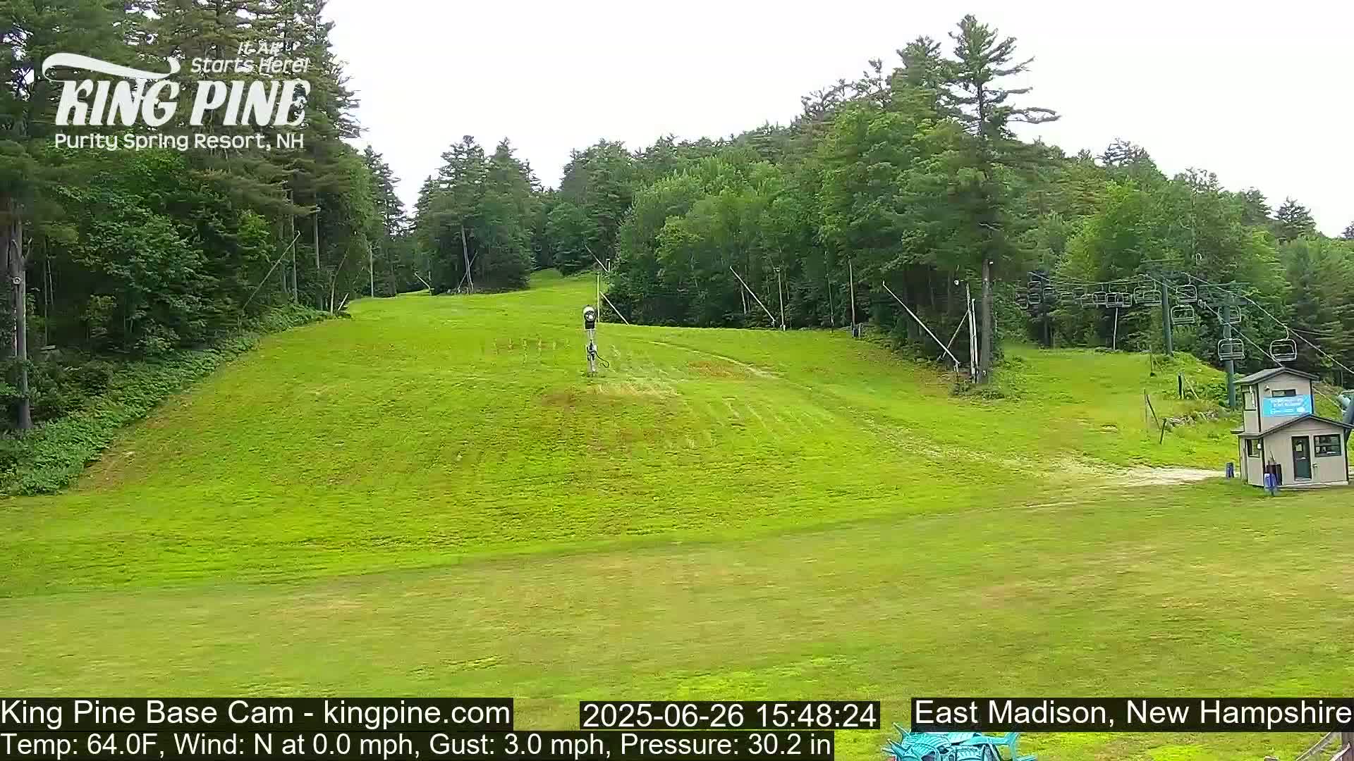 King Pine Base Ski Live Cam - Madison, New Hampshire, USA