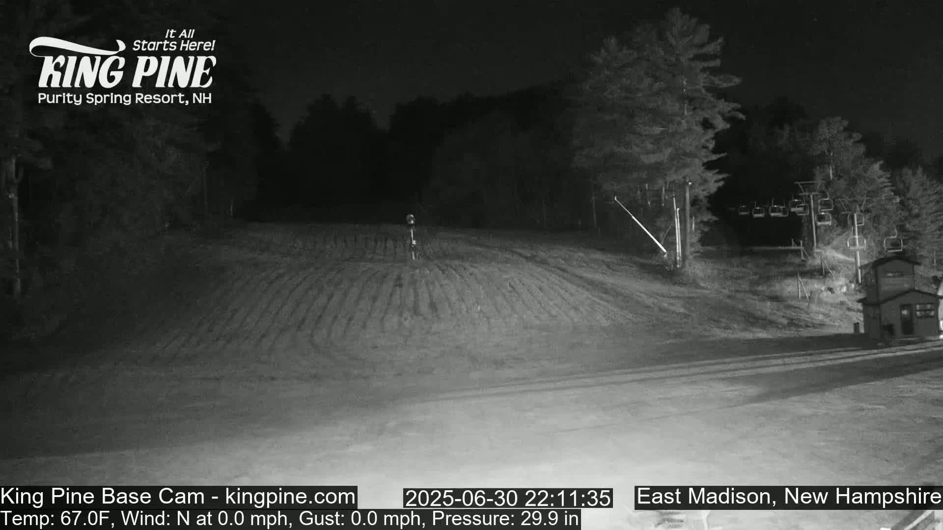 King Pine Base Ski Live Cam - Madison, New Hampshire, USA