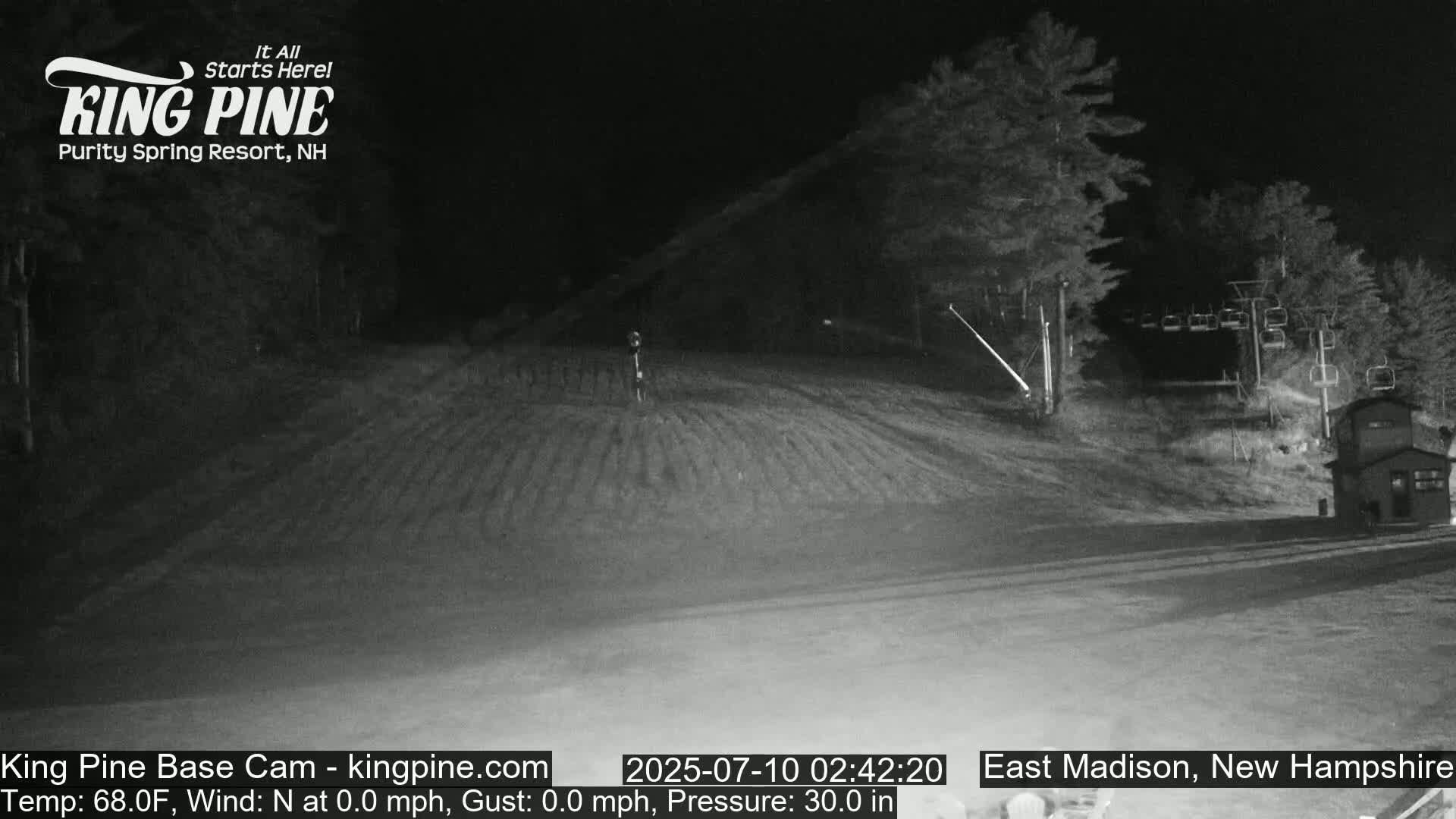 King Pine Base Ski Live Cam - Madison, New Hampshire, USA