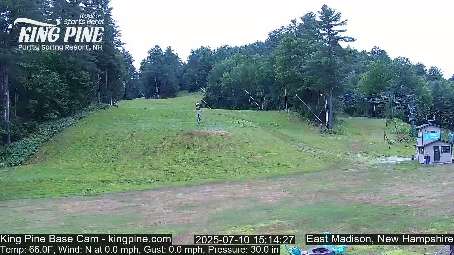 King Pine Base Ski Live Cam - Madison, New Hampshire, USA