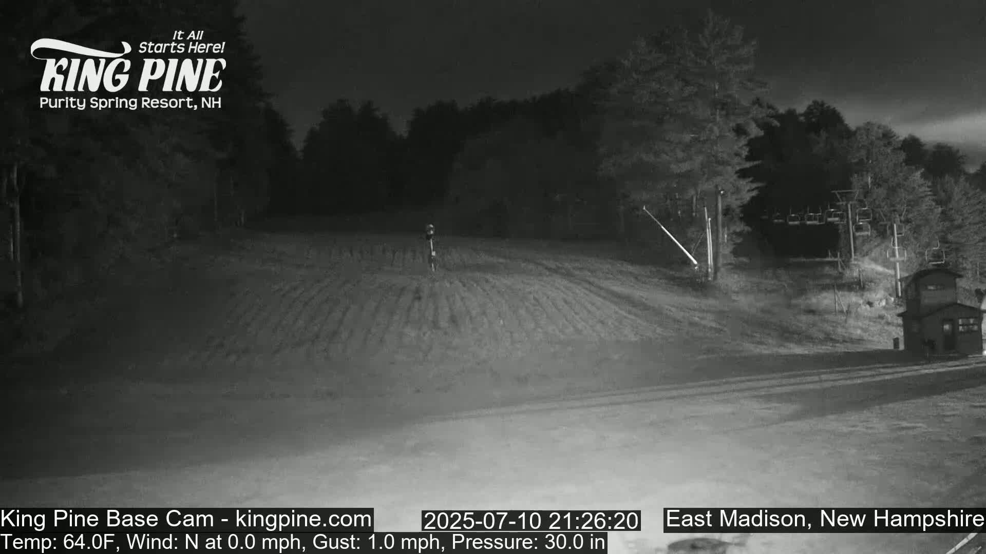 King Pine Base Ski Live Cam - Madison, New Hampshire, USA