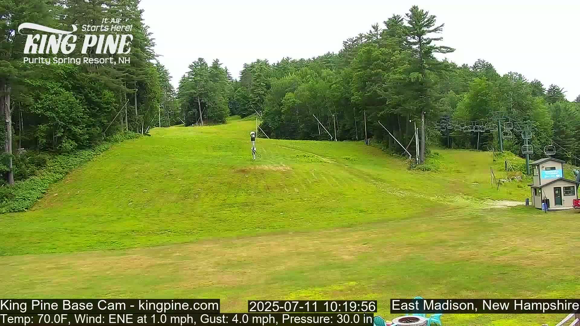 King Pine Base Ski Live Cam - Madison, New Hampshire, USA