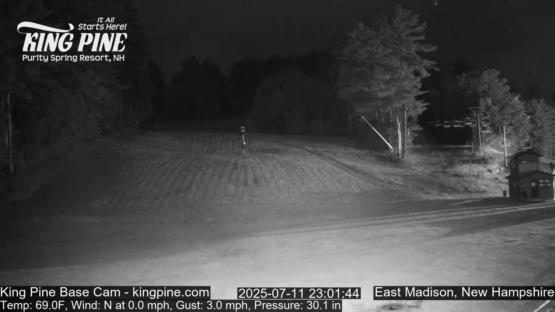 King Pine Base Ski Live Cam - Madison, New Hampshire, USA