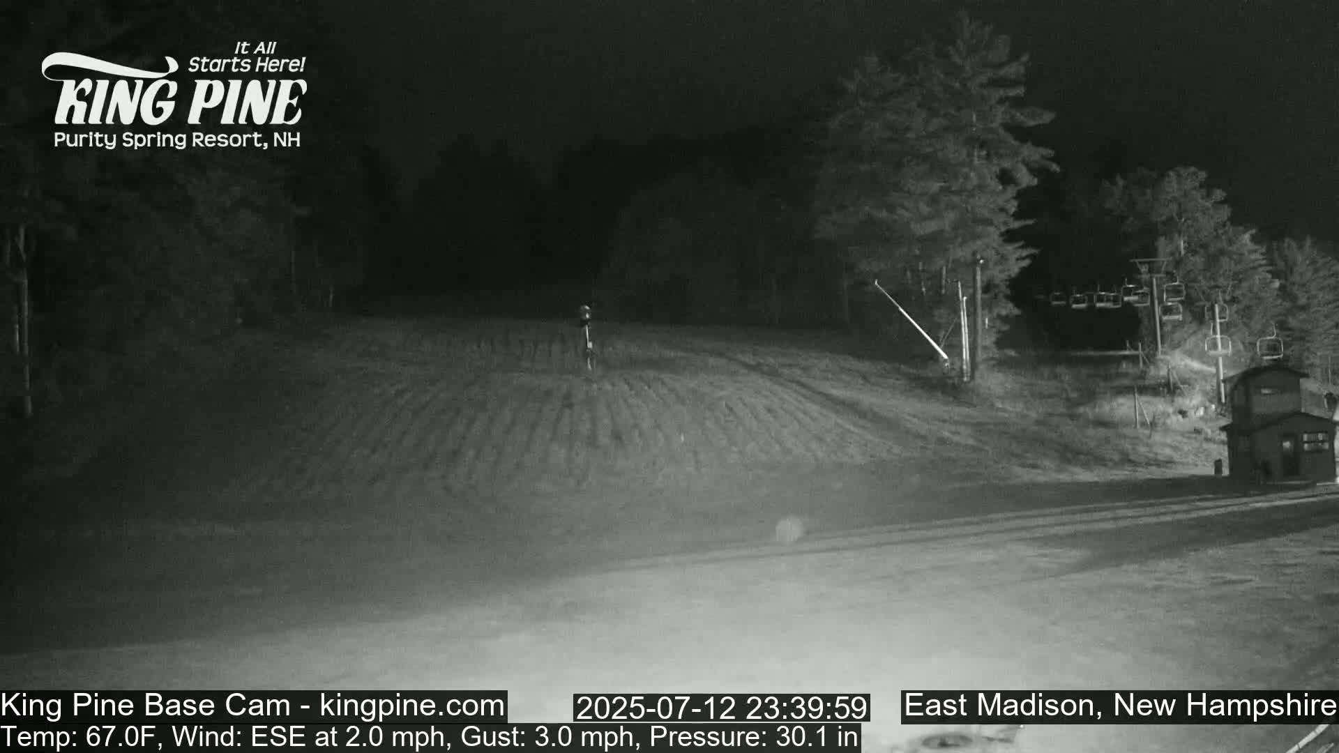 King Pine Base Ski Live Cam - Madison, New Hampshire, USA