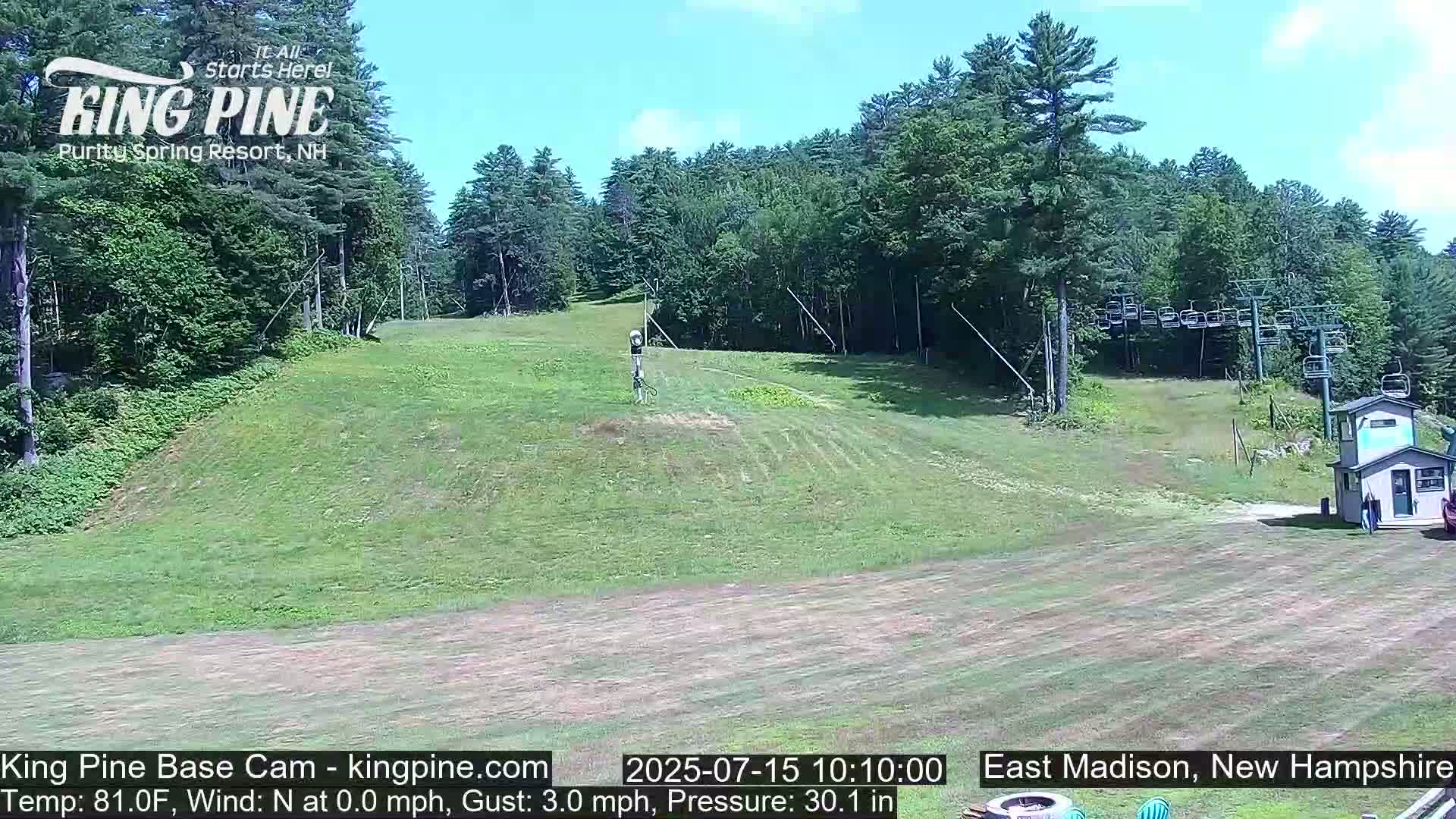 King Pine Base Ski Live Cam - Madison, New Hampshire, USA