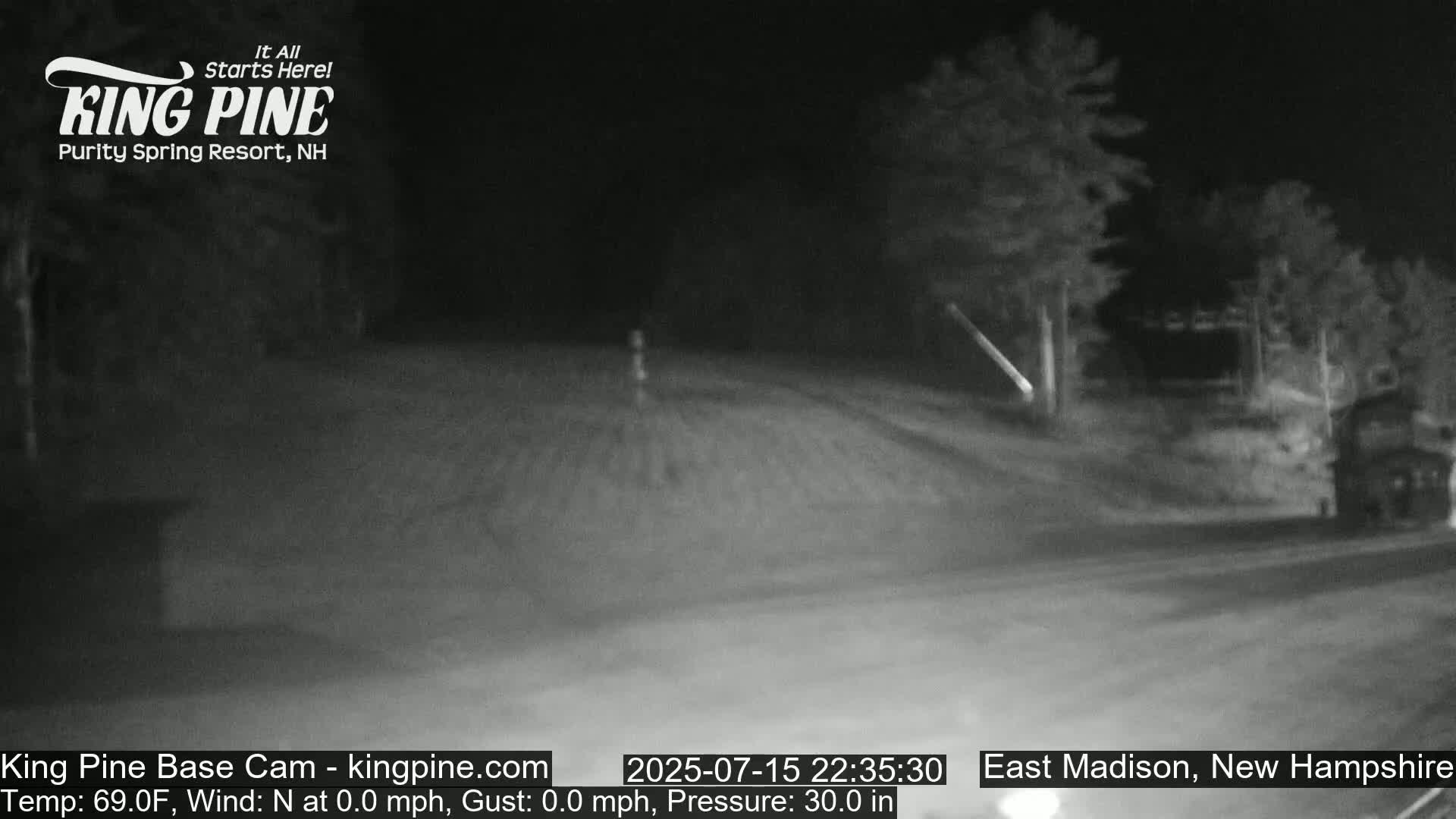 King Pine Base Ski Live Cam - Madison, New Hampshire, USA