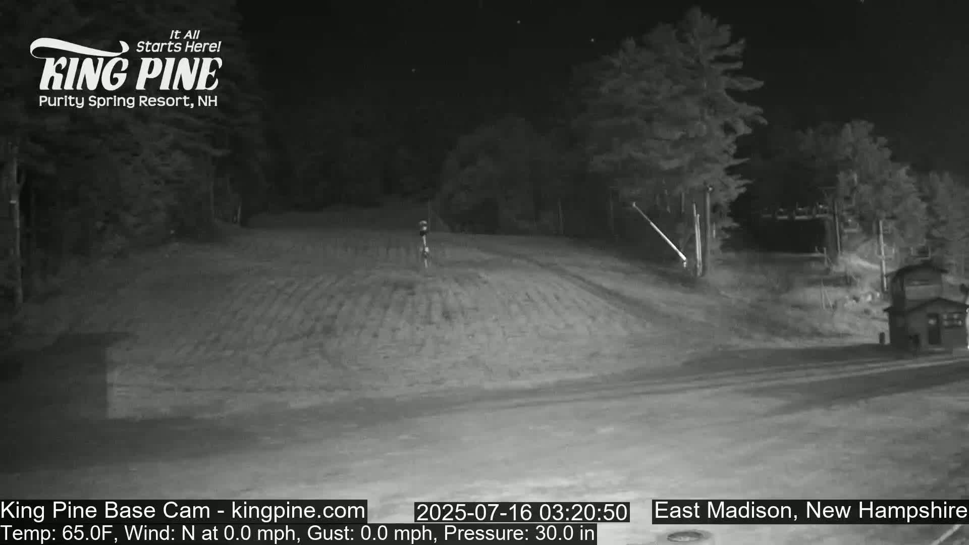 King Pine Base Ski Live Cam - Madison, New Hampshire, USA