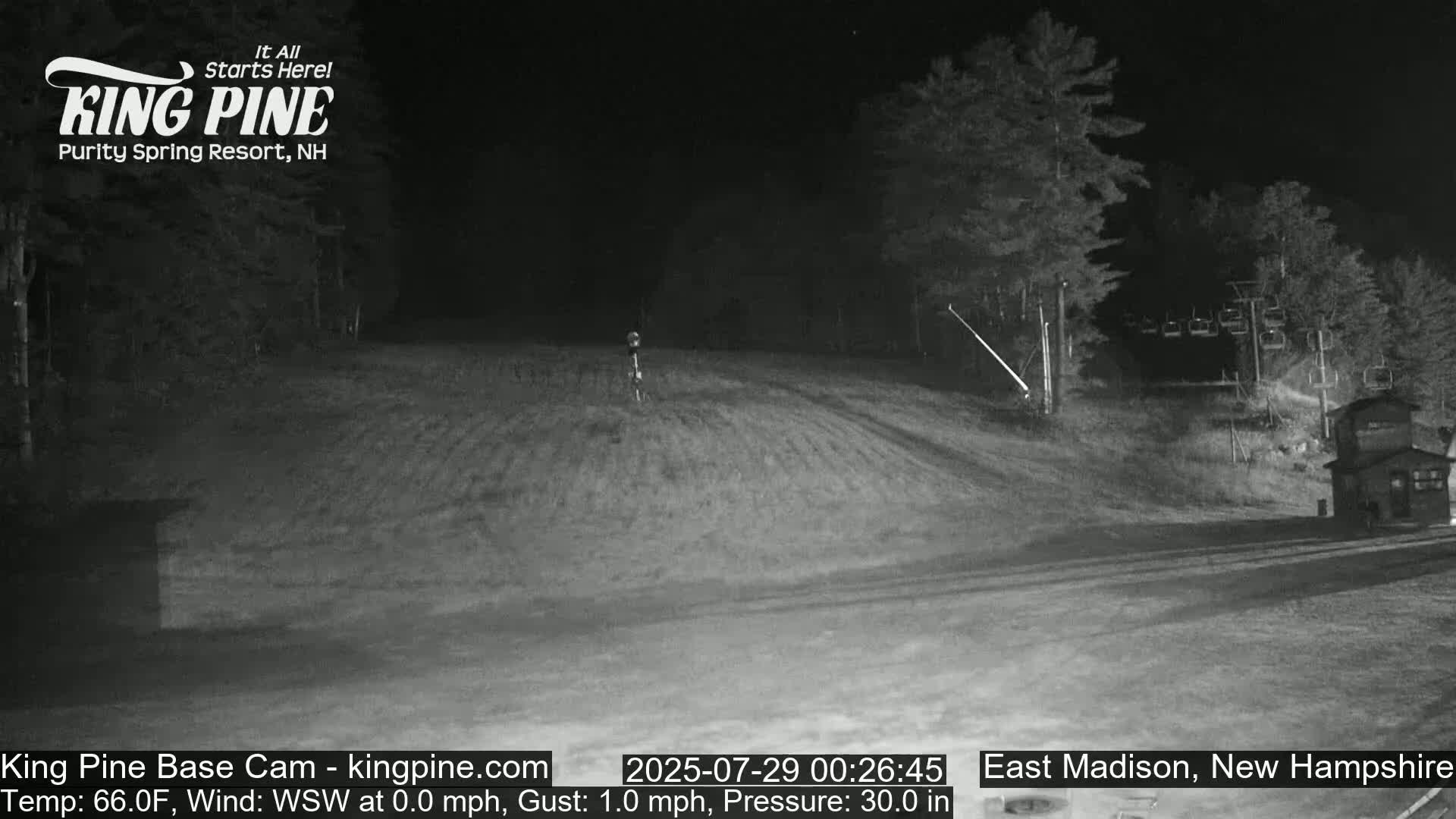 King Pine Base Ski Live Cam - Madison, New Hampshire, USA