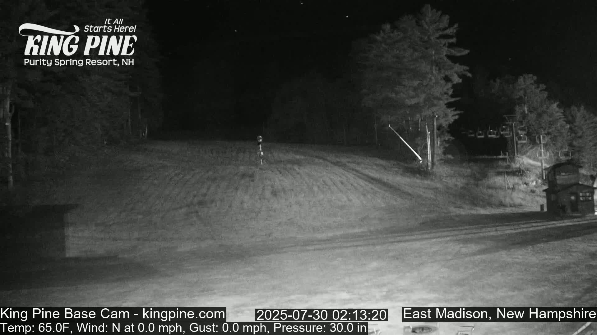 King Pine Base Ski Live Cam - Madison, New Hampshire, USA