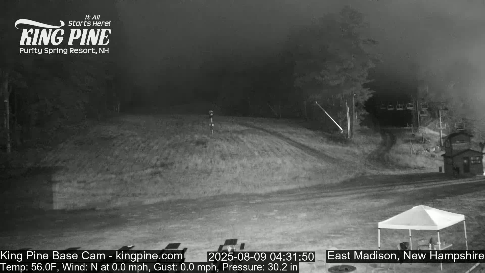 King Pine Base Ski Live Cam - Madison, New Hampshire, USA