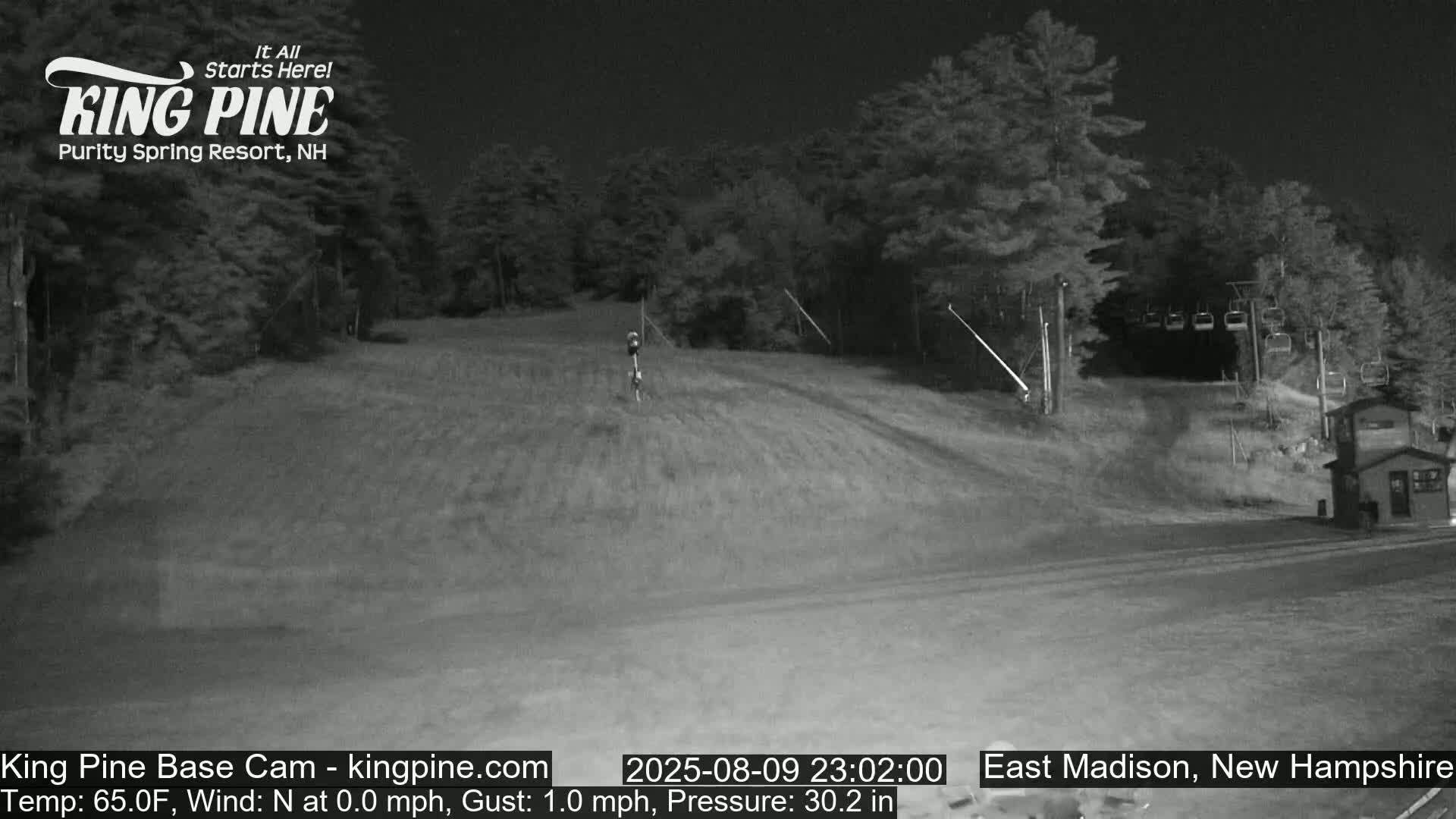King Pine Base Ski Live Cam - Madison, New Hampshire, USA