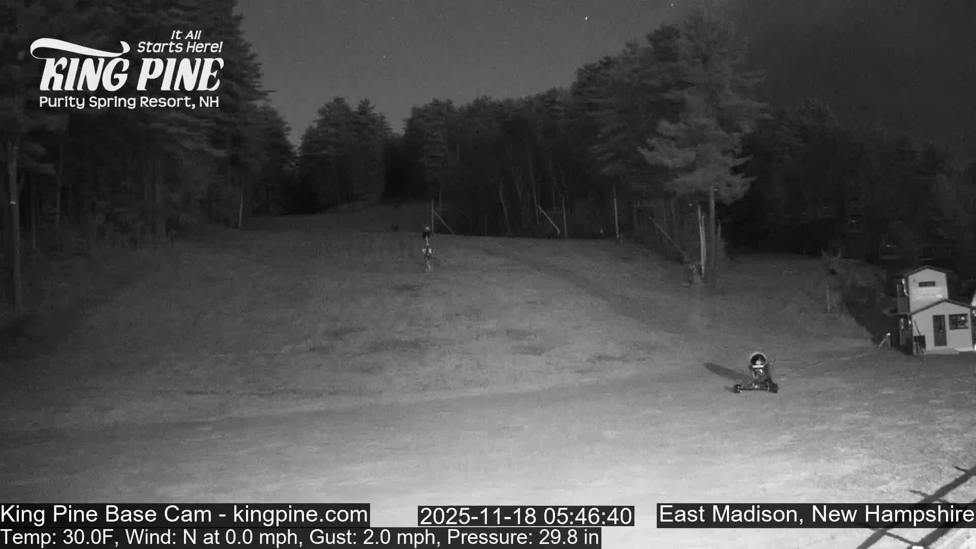 King Pine Base Ski Live Cam - Madison, New Hampshire, USA