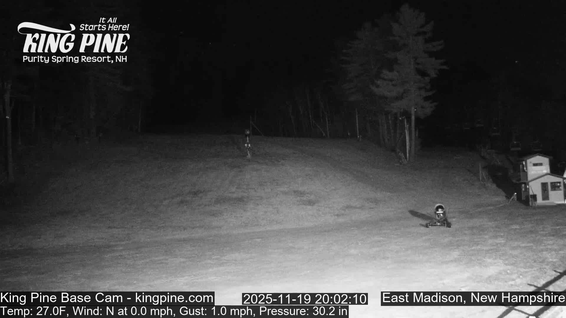 King Pine Base Ski Live Cam - Madison, New Hampshire, USA