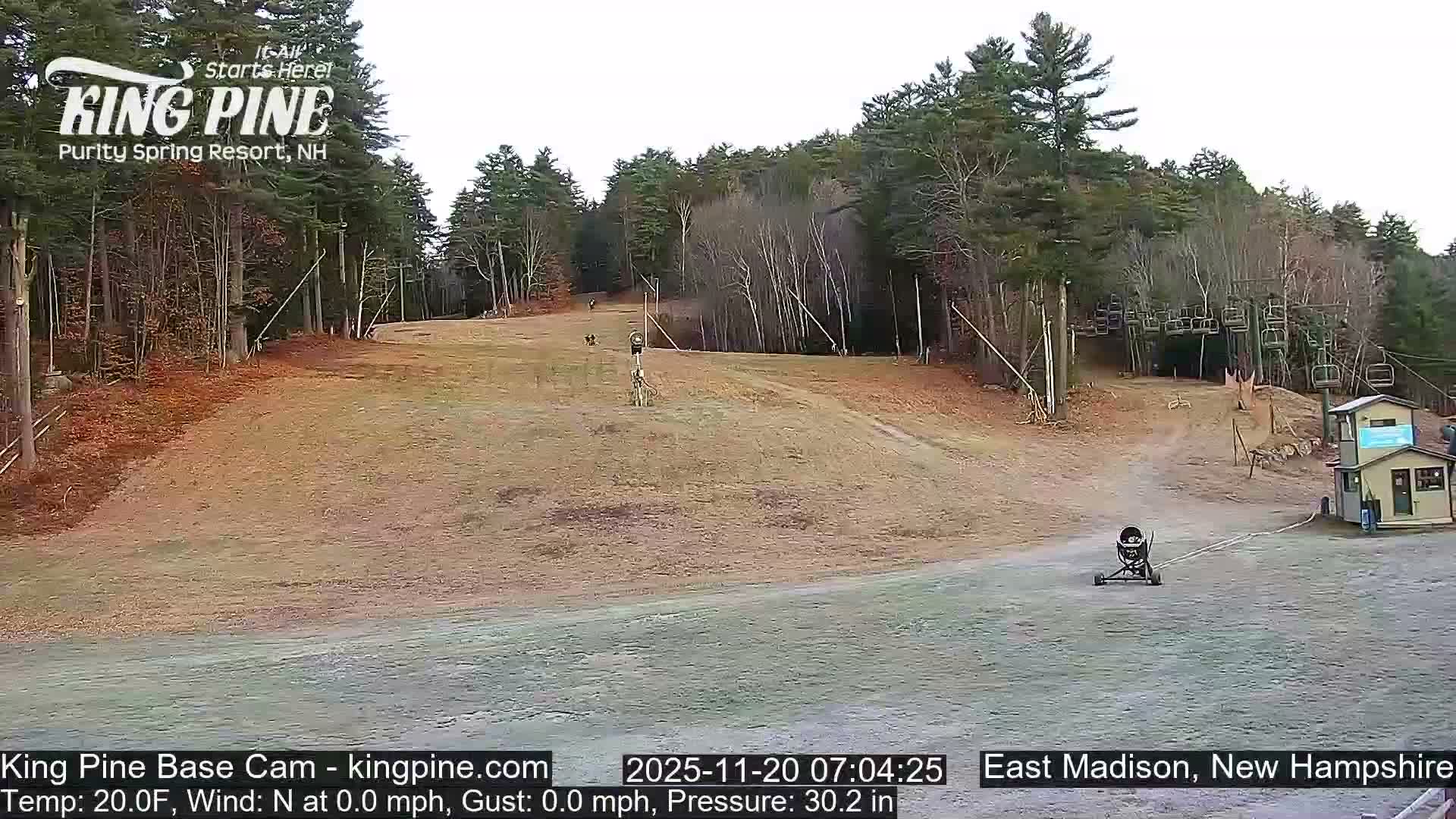 King Pine Base Ski Live Cam - Madison, New Hampshire, USA