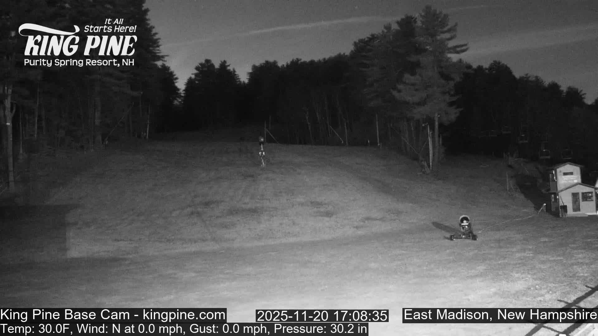 King Pine Base Ski Live Cam - Madison, New Hampshire, USA