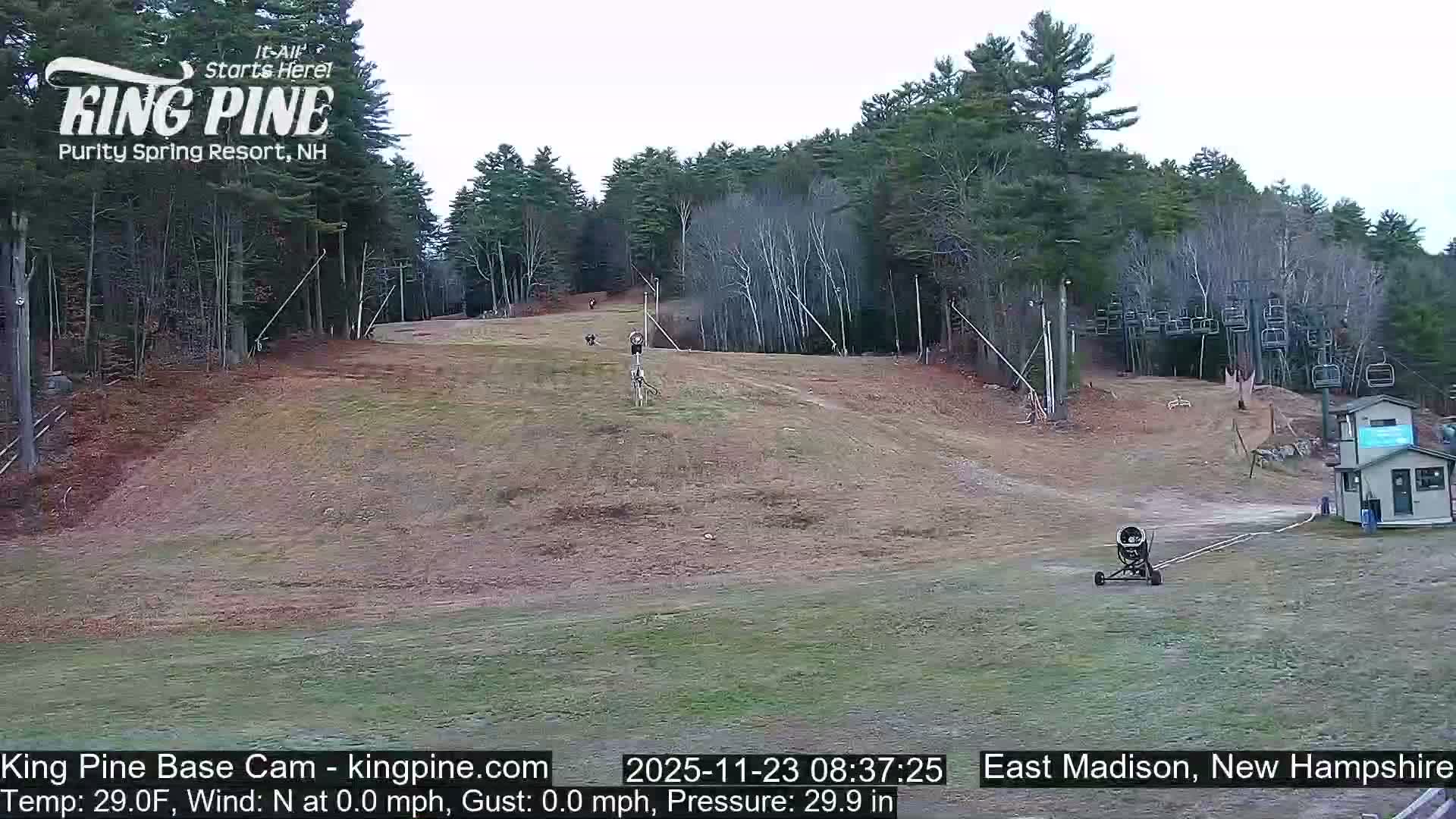 King Pine Base Ski Live Cam - Madison, New Hampshire, USA