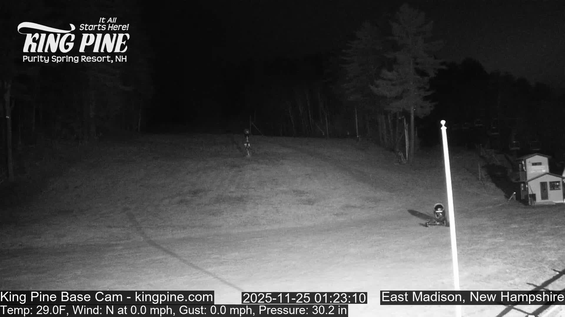 King Pine Base Ski Live Cam - Madison, New Hampshire, USA