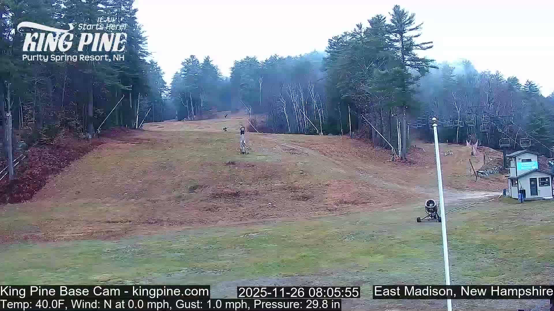 King Pine Base Ski Live Cam - Madison, New Hampshire, USA