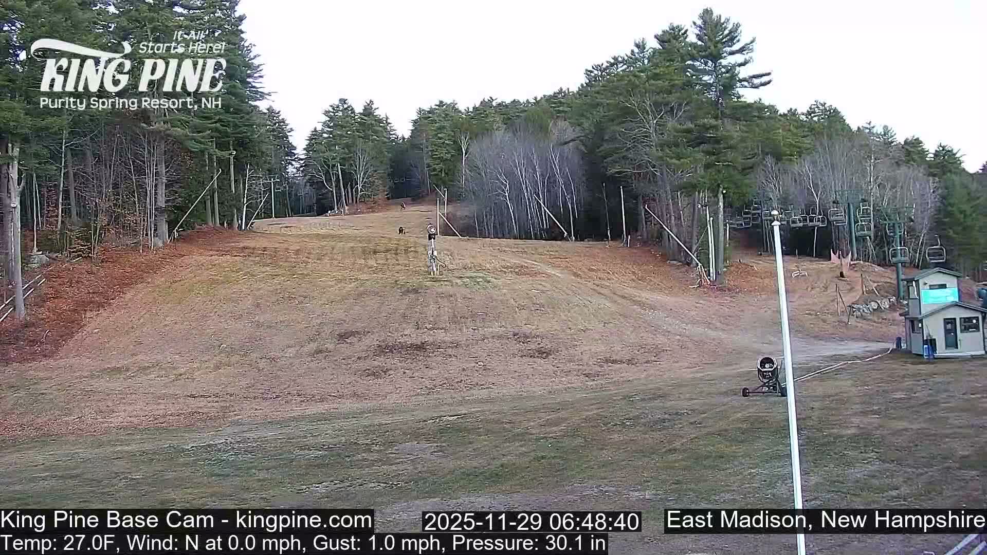King Pine Base Ski Live Cam - Madison, New Hampshire, USA