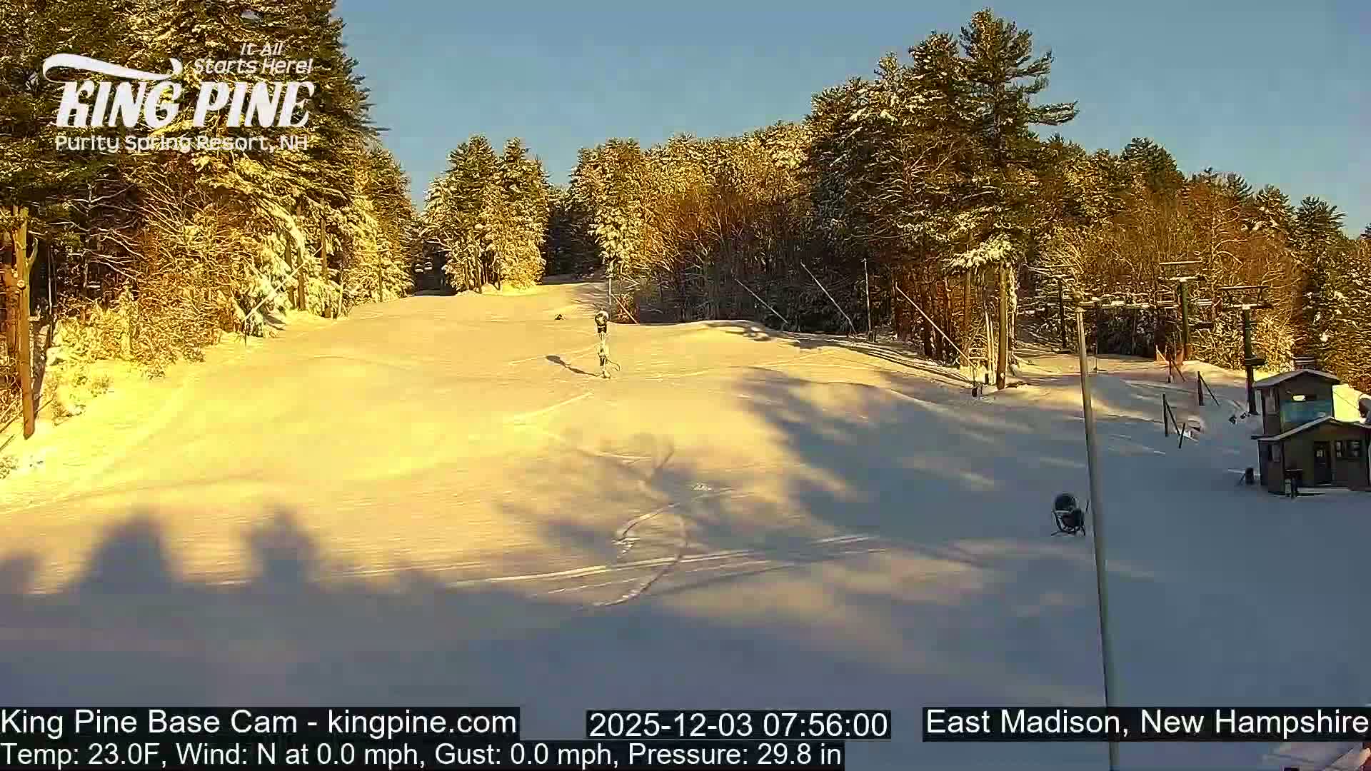 King Pine Base Ski Live Cam - Madison, New Hampshire, USA