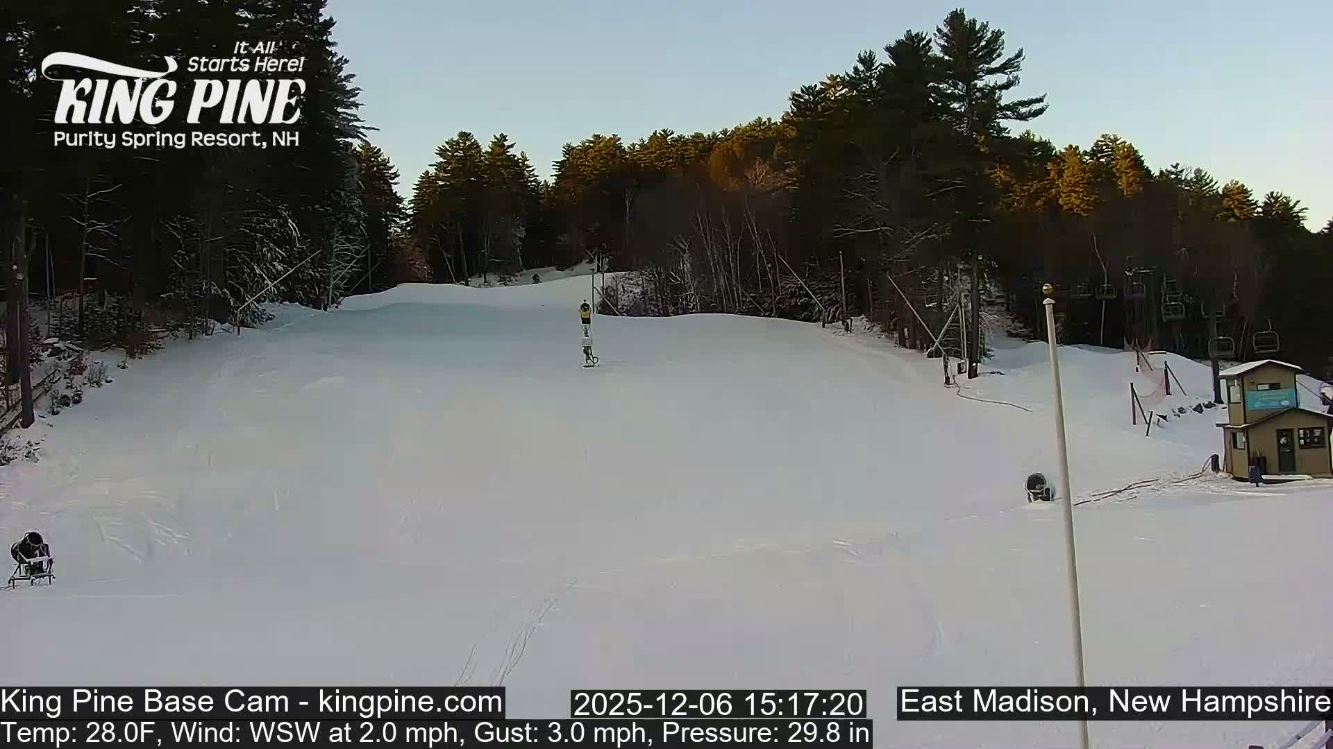King Pine Base Ski Live Cam - Madison, New Hampshire, USA
