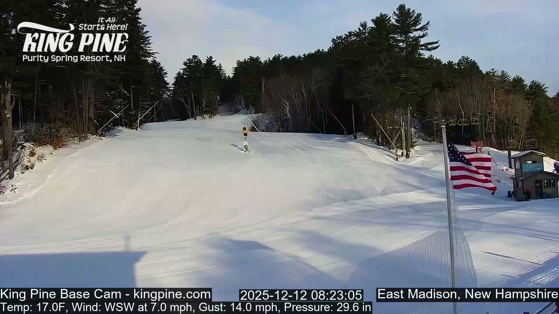 King Pine Base Ski Live Cam - Madison, New Hampshire, USA