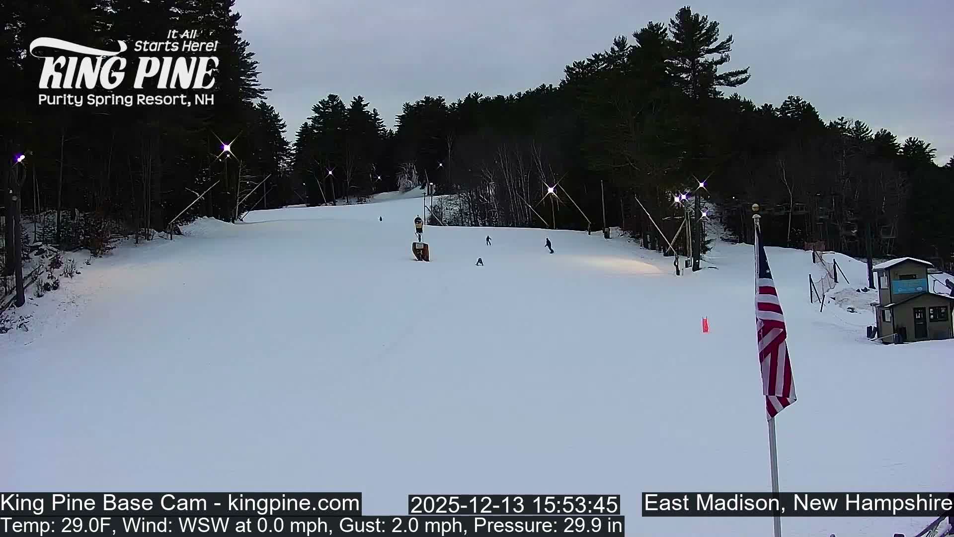 King Pine Base Ski Live Cam - Madison, New Hampshire, USA
